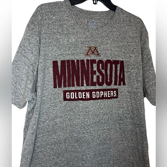 CHAMPION MINNESOTA GOLDEN GOPHERS GRAY TSHIRT‎ MENS SIZE 2XL - Picture 7 of 9